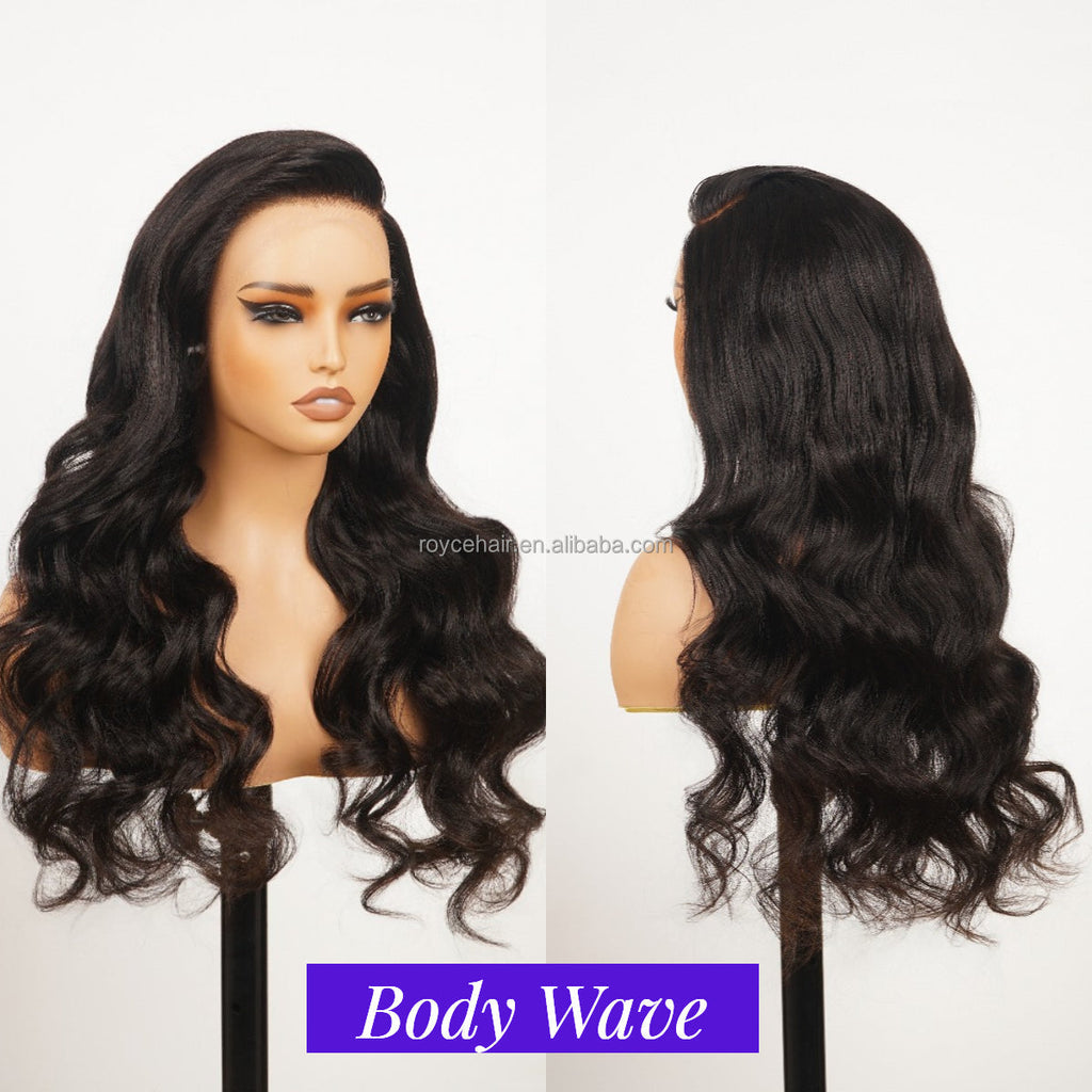 Wave Curly Human Hair HD Lace Fake Hair Virgin Cuticle Alignment