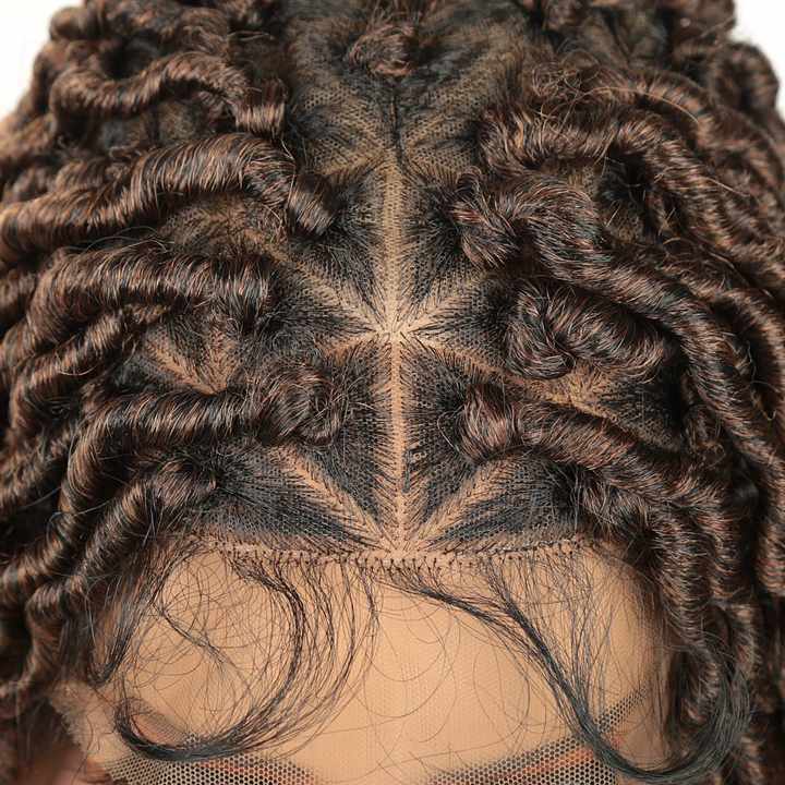 Synthetic Full Lace 3 Strand Braid Head Cover Synthetic Braided Wig African Braid Crossover Wig