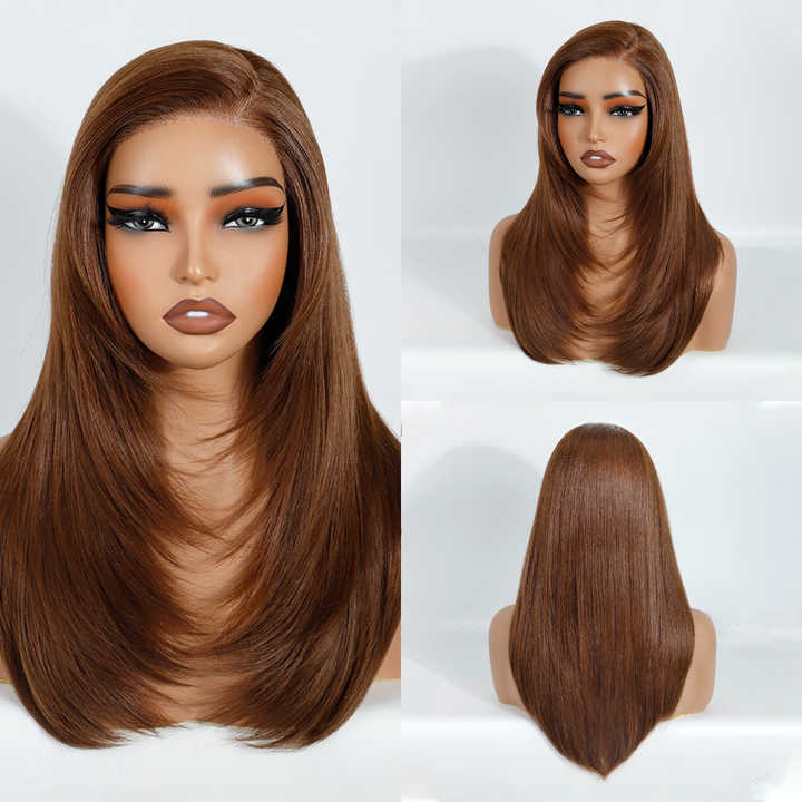 Lace Front Glueless Wig – Heat Resistant Synthetic Fiber