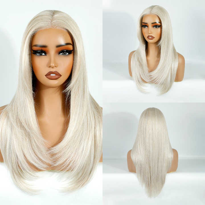 Lace Front Glueless Wig – Heat Resistant Synthetic Fiber